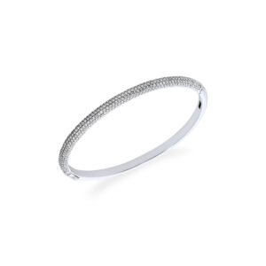 PULSERA RIGIDA CON CIRCONITAS PLATA DE LEY VIDAL & VIDAL X28163
