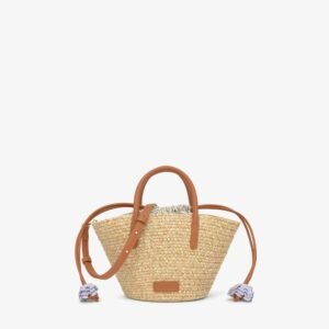 BOLSO BANDOLERA CAPAZO RAFIA COLOR NATURAL TOUS 2002439043