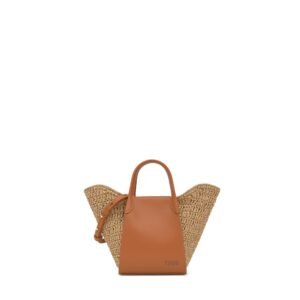 BOLSO BANDOLERA MINI CAPAZO RAFIA/CAMEL TOUS 2002438944