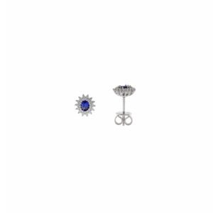 PENDIENTES PLATA RODIO AZUL ZAFIRO SALVATORE 136A0768