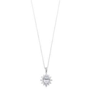 COLLAR PLATA RODIO CIRCONITA BLANCA SALVATORE 136C0417