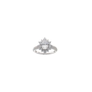SORTIJA PLATA RODIO CIRCONITA BLANCA SALVATORE 136S0430