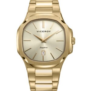 RELOJ CABALLERO ARMI DORADO ESFERA EXAGONAL CHAMPAGNE VICEROY 45111-27