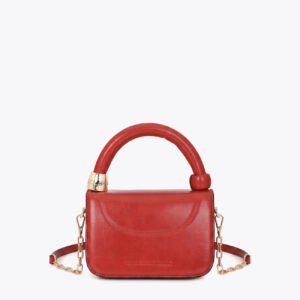 BOLSO BANDOLERA MINI NARANJA CON DETALLE ARO METALIZADO LOLA CASADEMUNT LF2604029