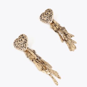 PENDIENTES CON CORAZON MARTELE DORADO LOLA CASADEMUNT LF2603046