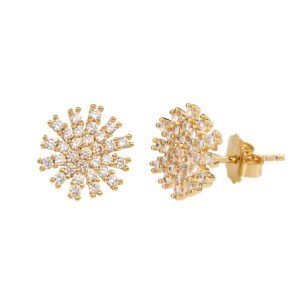 PENDIENTES CHAPADO ORO 18KTES CON CIRCONITAS ESTRELLA VIDAL&VIDAL G1804A