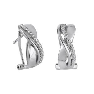PENDIENTES CHAPADO RODIO CON CIRCONITAS VIDAL&VIDAL R2870A