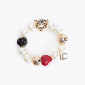 PULSERA PERLAS Y CHARMS BLANCO-MULTICOLOR LOLA CASADEMUNT LF2603065