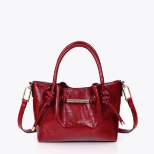 BOLSO BANDOLERA CON DETALLE TUBO METALICO Y LOGO TROQUELADO ROJO LOLA CASADEMUNT LF2604045
