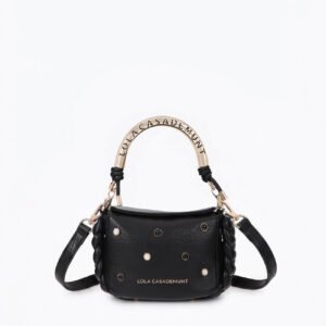 BOLSO BANDOLERA PEQUEÑA 1981 TACHAS NEGRO LOLA CASADEMUNT LF2604006