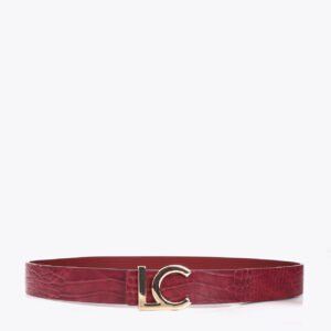 CINTURON MUJER REVERSIBLE COCO LOGO LC BURDEOS LOLA CASADEMUNT LF2606002
