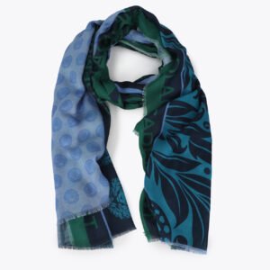 FOULAR MEDALLON TIGRE AZUL-VERDE LOLA CASADEMUNT LF2607046