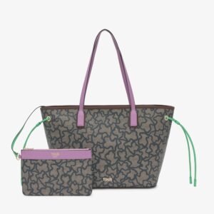 BOLSO SHOPPER L.KAOS ICON NEGRO/MALVA OSCURO TOUS 2002462468