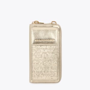 BOLSO MOVIL BANDOLERA LOGO PESPUNTE DORADO LOLA CASADEMUNT LF2612027