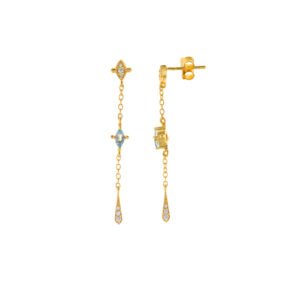 PENDIENTES PLATA CHAPADO DORADO CADENA OVALOS SALVATORE 190A0027