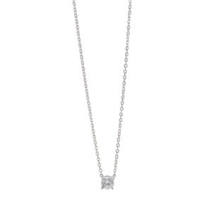 COLLAR PUNTO DE LUZ PLATA RODIO CIRCONITA BLANCA SALVATORE 192C0045
