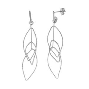 PENDIENTES PLATA RODIO ENTRELAZADAS DIAMANTADAS SALVATORE 203A0387