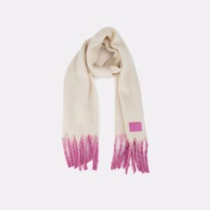 BUFANDA CON DETALLES FLECOS DEGRADADOS CRUDO-ROSA LOLA CASADEMUNT LF2607012