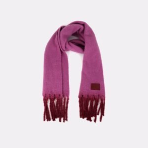 BUFANDA CON DETALLE FLECOS DEGRADADOS ROSA-LILA LOLA CASADEMUNT LF2607012