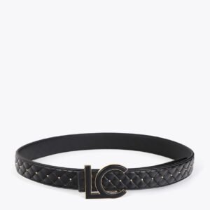 CINTURON MUJER CON MINI TACHAS NEGRO-METAL LOLA CASADEMUNT LF2606005