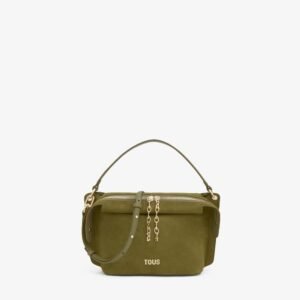 BOLSO BANDOLERA ANTE HALF BEAR VERDE OLIVA TOUS 2002514139