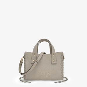 BOLSO BANDOLERA ANTE GRIS PIEDRA TOUS 2002373448