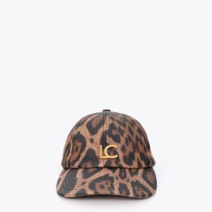 GORRA COMBINADA EN ESTAMPADO ANIMAL PRINT Y ECOPIEL LOLA CASADEMUNT LF2607023