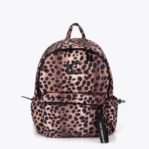 MOCHILA DE NYLON ANIMAL PRINT MARRON-NEGRO LOLA CASADEMUNT LF2604035
