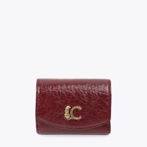 MONEDERO EFECTO COCODRILO BURDEOS LOLA CASADEMUNT LF2612007