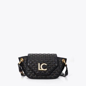 BOLSO BANDOLERA ACOLCHADA CON SOLAPA Y MINI TACHAS NEGRO LOLA CASADEMUNT LF2604025